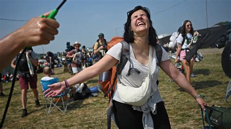 Glastonbury 2024 in pictures: Thousands arrive in sunny weather .